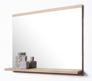 Wandspiegel Bambus Badezimmer Spiegel mit Ablage Badspiegel Schminkspiegel 