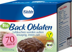 Küchle rundeBack Oblaten Ø70mm 36g - Makronen bleiben innen zart (1er Pack)