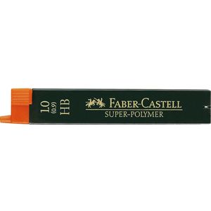 Náplň Faber-Castell 120900 SUPER POLYMER - 0,9/1 mm, HB, čierna, 12 náplní