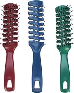 Haarbürste Kamm Haar Skelettbürste Bürste Massage Trendfarbe 20cm rot grün oder blau 1 Stück Farbe zufällig