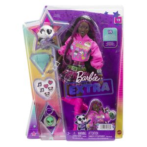 Barbie Extra Módna Bábika + Doplnky Oblečenie Pop Punk / Ružové Vlasy Hkp93 Grn27 Mattel