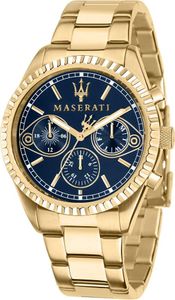 Maserati Herren Uhr, COMPETIZIONE Kollektion, Quarzwerk, Multifunktion, aus Edelstahl, Gelbgold PVD - R8853100026 Maserati Herren Uhr, COMPETIZIONE Kollektion, Quarzwerk, Multifunktion, aus Edelstahl, Gelbgold PVD - R8853100026