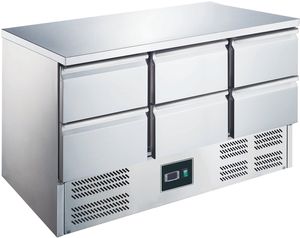 SARO Kühltisch mit 6 Schubladen, Modell ES 903 S/S TOP  0/6