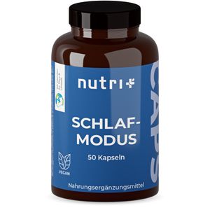 SCHLAFMODUS - 50 Kapseln mit L-Glycin, L-Tryptophan, Baldrian, und Hopfen - natürliche Inhaltsstoffe - Alternative zu Schlaftabletten