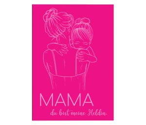 Individuelles Geschenk für Mama Mutter Geburtstagsgeschenk Muttertag Geschenkidee - Personalisierte Grußkarte DIN A5 - DIN A6 cm Holz Acryl, Material wählen:Plexiglas