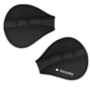 Navaris Fitness Grip Pads Handschuhe - für alle Handgrößen geeignet - Rutschfeste Griffpolster Kraftsport Gymnastik Bodybuilding Krafttraining