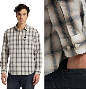 Herrenmaterial Shirt Lee Worker Shirt Service Sand L68HKloy 112117135
