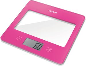 SENCOR SKS 5038RS Kuchyňská váh, tvrzené bezpečnostní sklo (4 mm), váživost do 5 kg, funkce nulování hmotnosti nádoby (Tara), funkce postupného dovažování