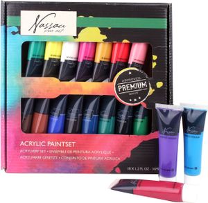 Nassau Verf Set 18 Kleuren 36 ml Nassau (2450701)