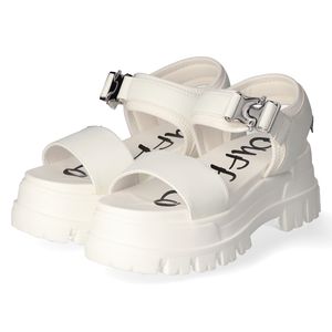 Buffalo Jojo - Sandal Platform - Imi Nappa - Weiß Kunstleder Größe: 40 Normal