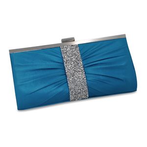 Steuer Modeschmuck Abendtasche 23,0cm blau Glasstein weiß 445000011