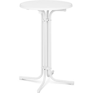 Barový stůl Royal Catering - Ø 70 cm - skládací - bílý