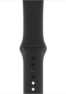 Apple Watch 42/44/45mm Silikon Sportarmband in S/M - Schwarz