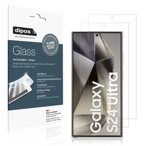 2x Schutzfolie für Samsung Galaxy S24 Ultra - Anti-Shock 9H Folie dipos Glass