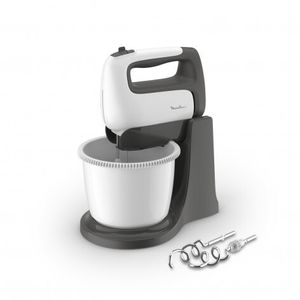 Moulinex Elektrische Schneebesen HM4641 PrepMix 500W 5 Geschwindigkeiten Weiß mit Schüssel