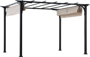Sunjoy Stahl Pergola / Pavillon 3x4 GIONA - 277cm x 363cm, weiß