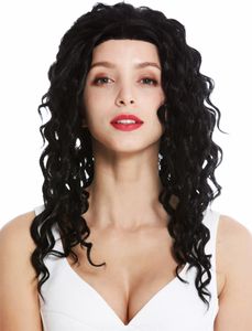 WIG ME UP Perücke Lace-Front lang lockig Korkenzieher-Locken Schwarz LA9013-1B