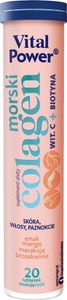 Mořský Kolagen + Vitamin C + Biotin S Příchutí Manga - Vášnivé Přátelství - Broskev 20 Tablet Eferval - Vital Force