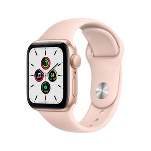 Apple Watch SE GPS, 40 mm goldenes Aluminiumgehäuse mit Rose des Sables Sportband