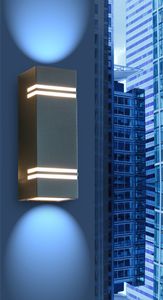 Lutec LED Außenwandleuchte Stripes Edelstahl Up- & Downlight