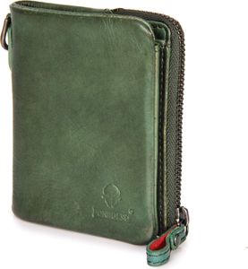 DONBOLSO Rio Damen Slim Wallet - Mini Damen Geldbörse aus Leder - 4 Kartenfächer und RFID Schutz. Blocker - Viele Farben inkl. Schwarz und Braun - Kleine schöne Damen Geldbörse - Grün
