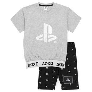 Playstation - Pyžamo s kraťasmi pre dievčatá NS6379 (152) (Sivá/čierna)