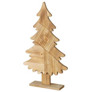 Deko-Aufsteller Darjan H50cm aus Holz braun Tanne Weihnachts-Baum Advent X-Mas