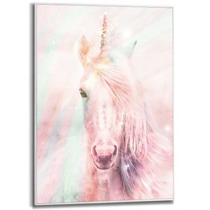 Gerahmtes Bild Slim Frame Magisches Einhorn Farbenfroh - Fantasie - Pferd