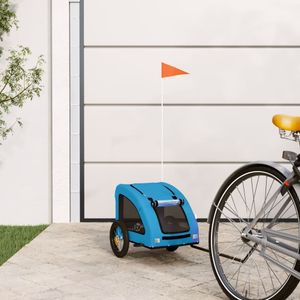 vidaXL Przyczepka rowerowa dla psów niebieska tkanina Oxford i żelazko vidaXL Przyczepka rowerowa dla psów niebieska tkanina Oxford i żelazko