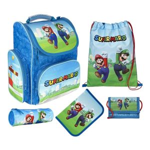 Super Mario - Sada školních aktovek CLOU, 5 kusů