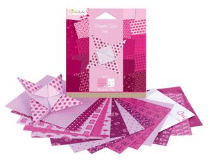 Avenue Mandarine, Origami Color, Packung mit 20 Blatt Origamipapier 12x12cm, 70g - Rosa exaclair