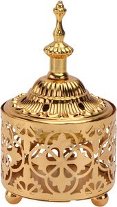 FNCF Arabischer Weihrauchbrenner Räuchergefäß Metall Vintage  Aromalampe Halter Party Dekoration Ornament Golden