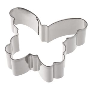 Smartfox Ausstechform für Plätzchen | Motiv: Schmetterling | Silber | Metall | Plätzchenform Kekse Fondant Ausstecher