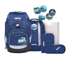 ergobag pack školská taška, sada 6 kusov, 20 litrov Blue Light Bear 004