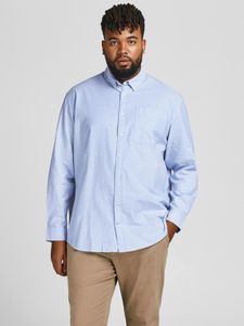 Jack&Jones JJEOXFORD SHIRT L/S S21 PS NOOS Cashmere Blue/PLUS SIZE 4XL