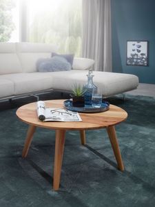 Konferenční stolek BOHA z masivního dřeva akácie | obývací stůl kulatý Ø75
