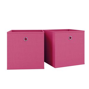 VCM sada 2 skladacích boxov skladacích boxov látkových boxov skladacích boxov policových boxov Boxas Pink