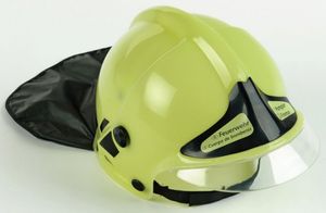 Feuerwehr Helm neon mit Visier