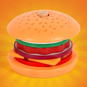 Montessori Hamburger-Stapelspielzeug, Burger-Spielzeug aus Holz, Essensspielzeug für Kinder