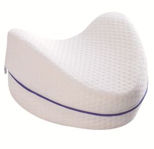 INF Ergonomisches Beinkissen aus Memory Foam Blau/Weiß