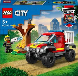 LEGO 60393 City Feuerwehr-Pickup Set, Feuerwehr-Spielzeugauto mit Feuerwehr-Einsatzkraft für Kinder ab 5 Jahren mit Minifigur