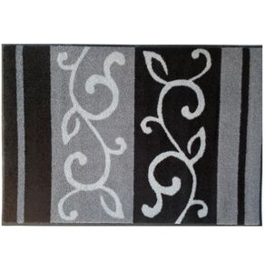 Waschbare Fussmatte - Ranken grau schwarz - ca 60 x 85 cm wash+dry