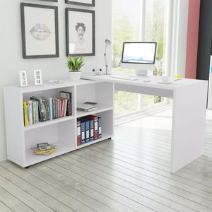 Eckschreibtisch Möbel,Büromöbel,Schreibtische 4 Regale weiß