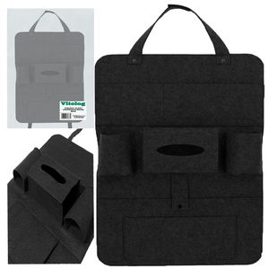 Autositz Organizer Auto Rückenlehnenschutz Multifunktionale | Schwarz, 40 x 56 cm, Tablet Halter