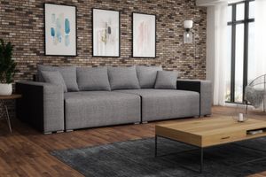 MEBLITO Couch Sofa Denny Big Sofa Schlafsofa Wohnzimmer Schlaffunktion Design modern