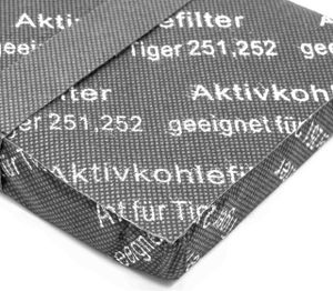 vhbw 3x Aktivkohlefilter kompatibel mit Vorwerk Tiger 260, 251, 250, 252 Staubsauger - Filterset Schwarz