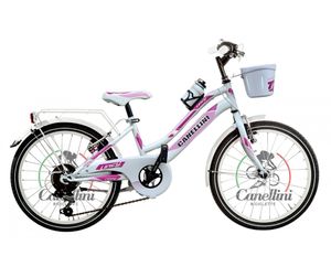 Dievča bicykel Horský Canellini LINCY 20" - 6 rýchlostí - Biela/Ružová