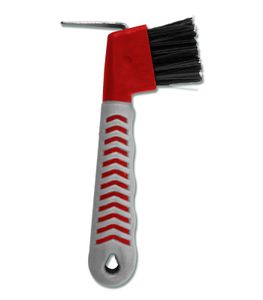 Waldhausen Grippy Hoof-Pick-Brush, Farbe:rot/grau