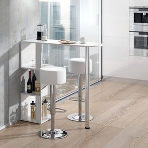 Súprava barového stola Livinity® Vincent, 113 x 40 cm s 2 barovými stoličkami, biela