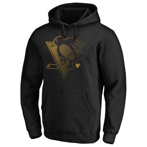 NHL Pittsburgh Penguins Faded Logo Fleece Hoody schwarz - XL